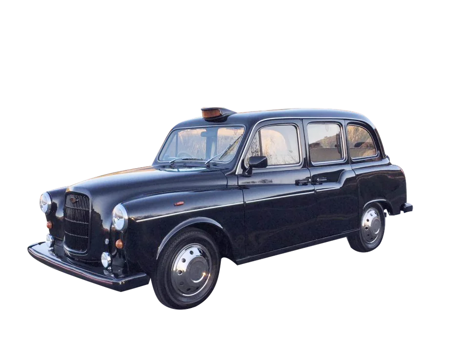 Antique London taxi